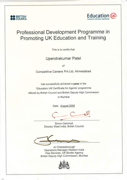 Education UK Certificate